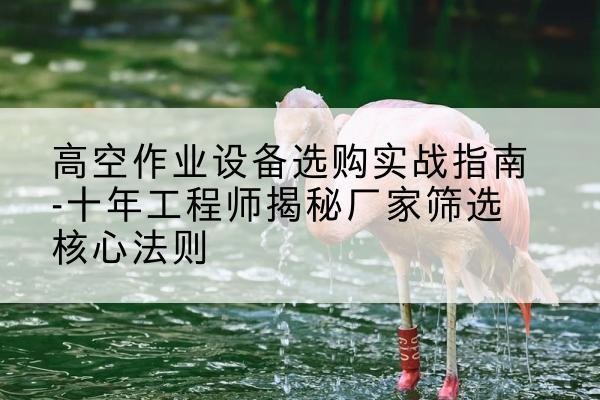 墨玉剪叉式升降机厂家-高空作业设备选购实战指南-十年工程师揭秘厂家筛选核心法则