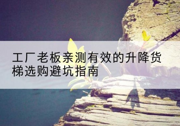 墨玉升降货梯怎么选-工厂老板亲测有效的升降货梯选购避坑指南